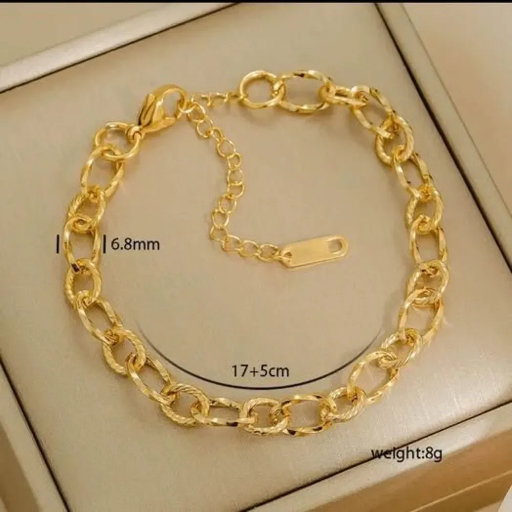 🎁🎁 Free shipping !! 18 karat gold PVD plated over 316 L stainless steel textur